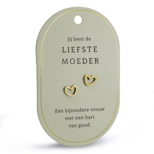 Moeder hartoorbellen (goud)