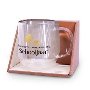 Schooljaar theeglas