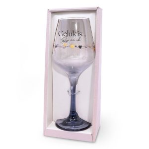 Geluk wijnglas