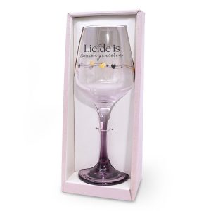 Liefde is wijnglas