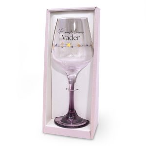 Vader wijnglas